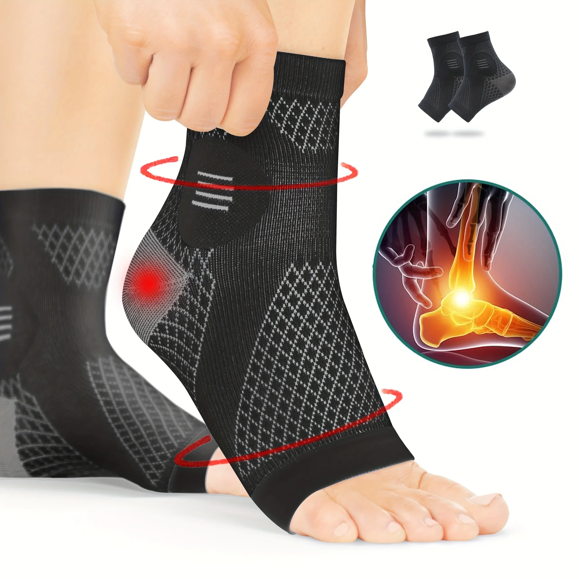 Ankle Brace Sock - 1 Paio di Calze a Compressione