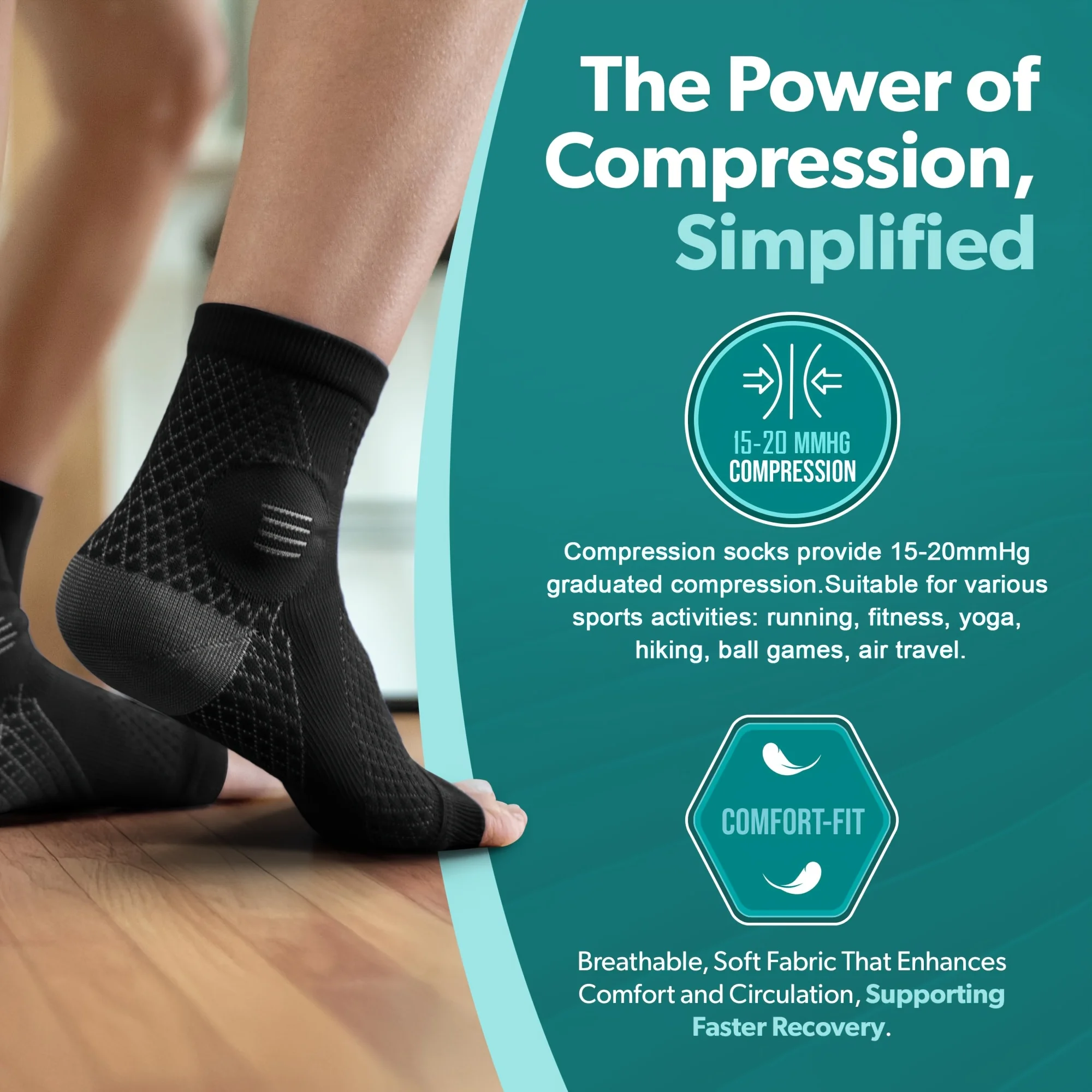 1 Paio di Calze a Compressione - Ankle Brace Sock recensione e prezzo